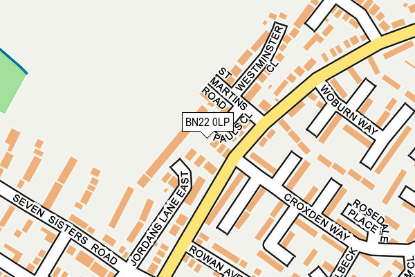 BN22 0LP map - OS OpenMap – Local (Ordnance Survey)