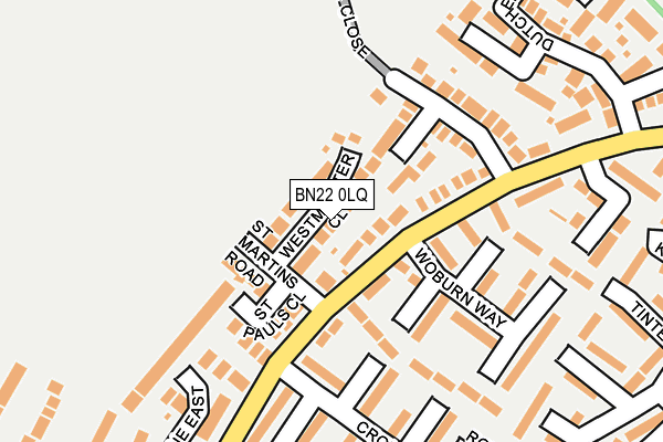 BN22 0LQ map - OS OpenMap – Local (Ordnance Survey)