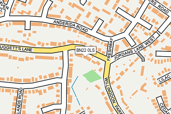 BN22 0LS map - OS OpenMap – Local (Ordnance Survey)