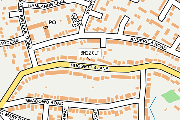 BN22 0LT map - OS OpenMap – Local (Ordnance Survey)