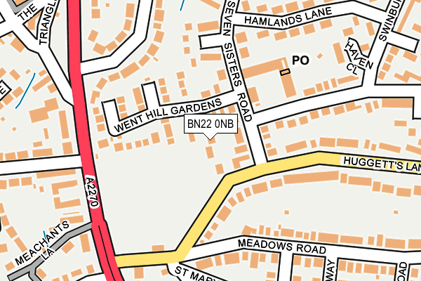 BN22 0NB map - OS OpenMap – Local (Ordnance Survey)