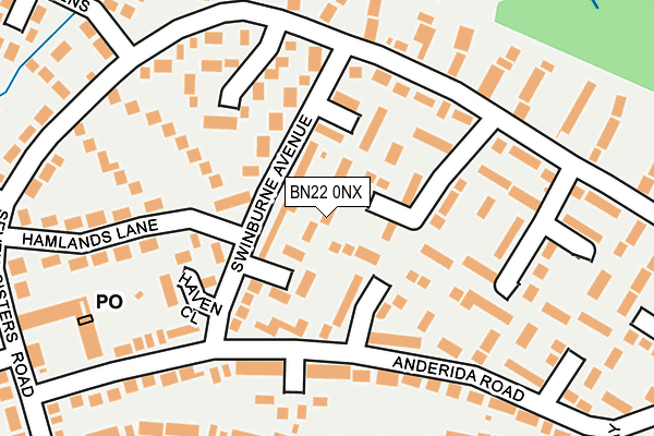 BN22 0NX map - OS OpenMap – Local (Ordnance Survey)