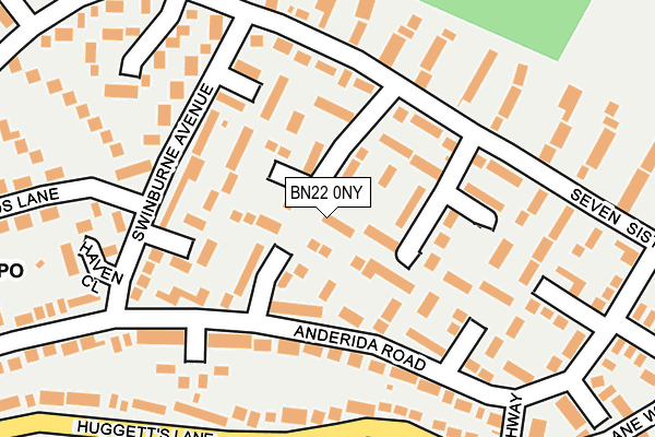 BN22 0NY map - OS OpenMap – Local (Ordnance Survey)