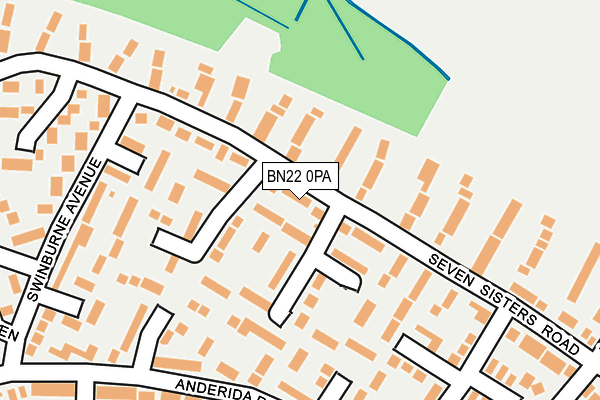 BN22 0PA map - OS OpenMap – Local (Ordnance Survey)
