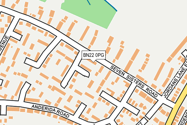 BN22 0PG map - OS OpenMap – Local (Ordnance Survey)