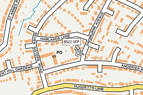 BN22 0PP map - OS OpenMap – Local (Ordnance Survey)