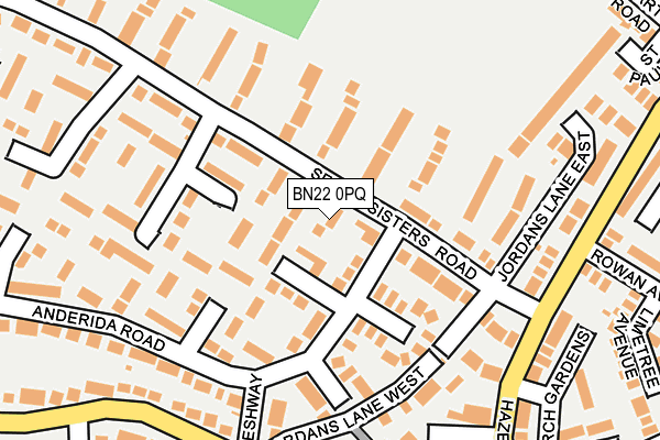 BN22 0PQ map - OS OpenMap – Local (Ordnance Survey)