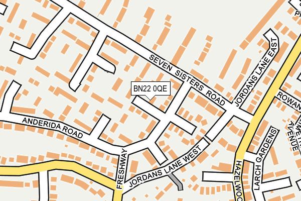 BN22 0QE map - OS OpenMap – Local (Ordnance Survey)