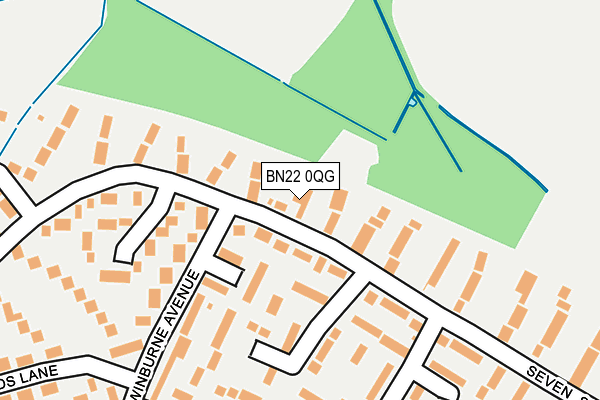 BN22 0QG map - OS OpenMap – Local (Ordnance Survey)