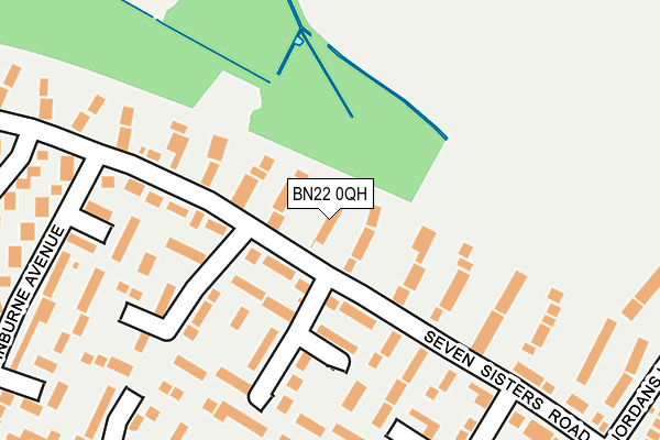 BN22 0QH map - OS OpenMap – Local (Ordnance Survey)