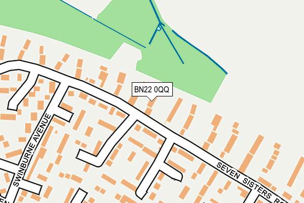BN22 0QQ map - OS OpenMap – Local (Ordnance Survey)
