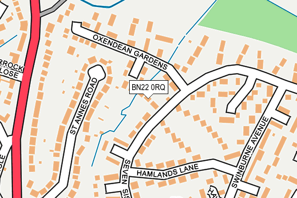 BN22 0RQ map - OS OpenMap – Local (Ordnance Survey)