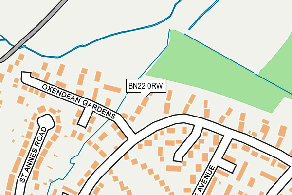 BN22 0RW map - OS OpenMap – Local (Ordnance Survey)