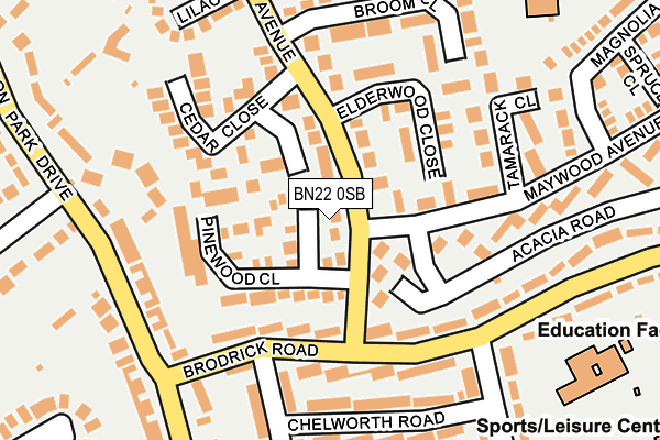 BN22 0SB map - OS OpenMap – Local (Ordnance Survey)