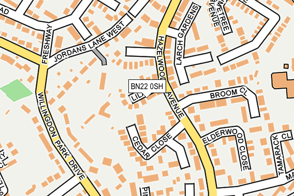 BN22 0SH map - OS OpenMap – Local (Ordnance Survey)