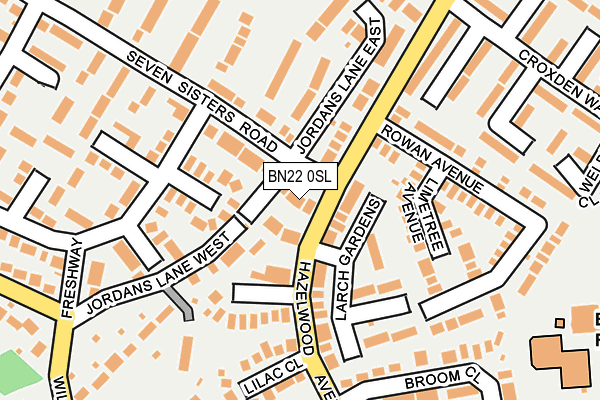 BN22 0SL map - OS OpenMap – Local (Ordnance Survey)