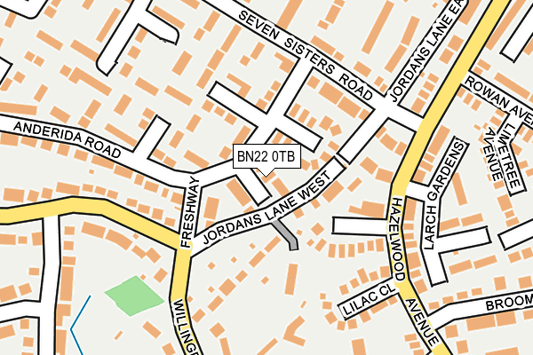 BN22 0TB map - OS OpenMap – Local (Ordnance Survey)