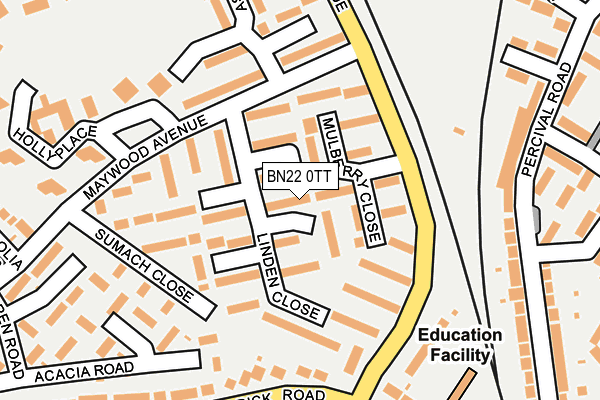 BN22 0TT map - OS OpenMap – Local (Ordnance Survey)