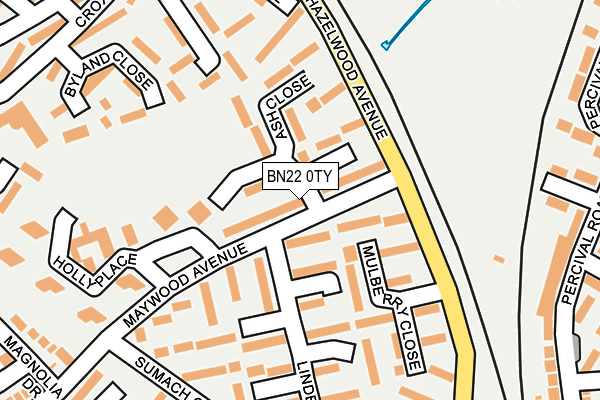 BN22 0TY map - OS OpenMap – Local (Ordnance Survey)