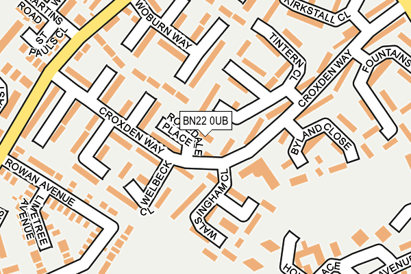 BN22 0UB map - OS OpenMap – Local (Ordnance Survey)