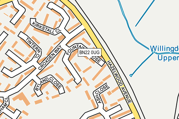 BN22 0UG map - OS OpenMap – Local (Ordnance Survey)