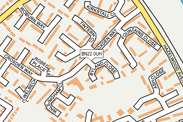 BN22 0UH map - OS OpenMap – Local (Ordnance Survey)