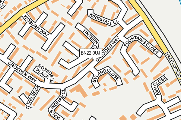 BN22 0UJ map - OS OpenMap – Local (Ordnance Survey)