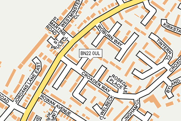BN22 0UL map - OS OpenMap – Local (Ordnance Survey)