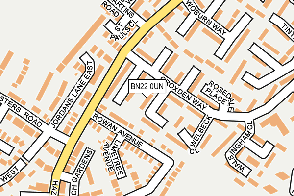 BN22 0UN map - OS OpenMap – Local (Ordnance Survey)