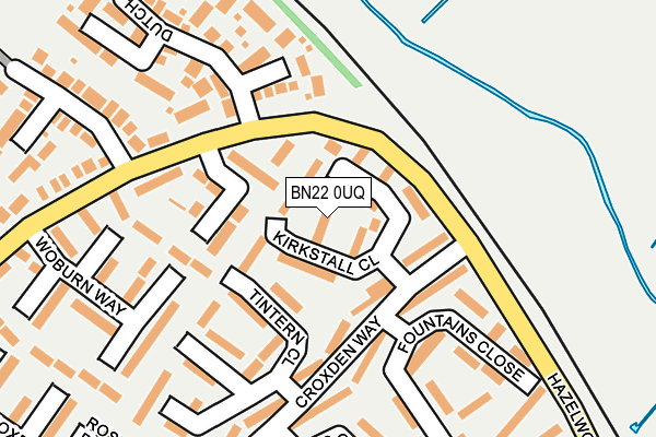 BN22 0UQ map - OS OpenMap – Local (Ordnance Survey)