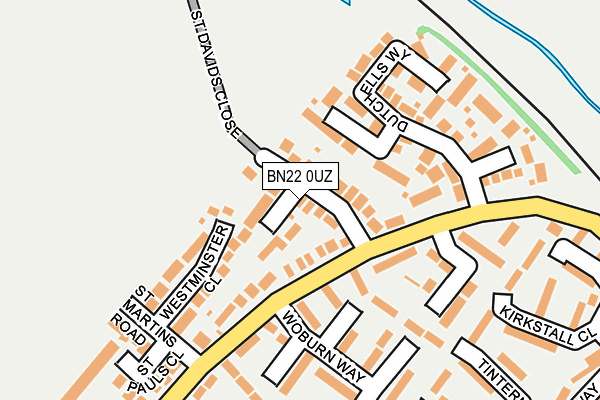 BN22 0UZ map - OS OpenMap – Local (Ordnance Survey)