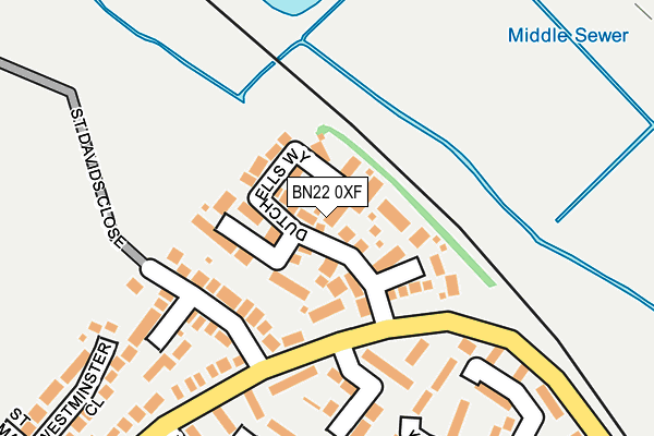 BN22 0XF map - OS OpenMap – Local (Ordnance Survey)