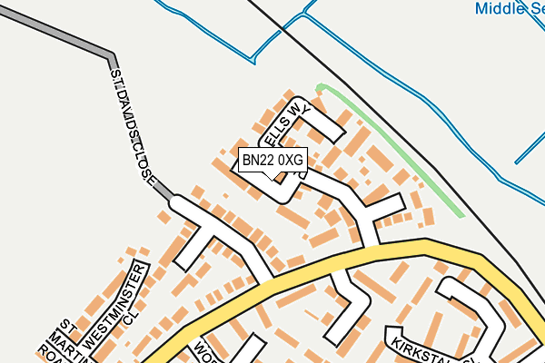 BN22 0XG map - OS OpenMap – Local (Ordnance Survey)
