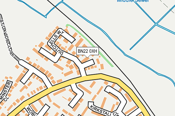 BN22 0XH map - OS OpenMap – Local (Ordnance Survey)