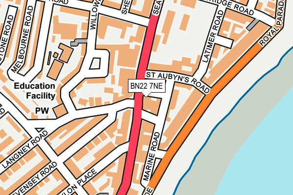 BN22 7NE map - OS OpenMap – Local (Ordnance Survey)