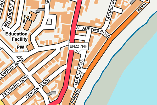 BN22 7NH map - OS OpenMap – Local (Ordnance Survey)