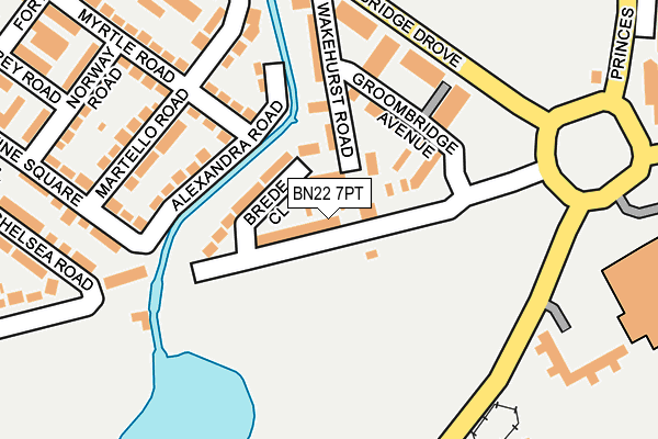 BN22 7PT map - OS OpenMap – Local (Ordnance Survey)