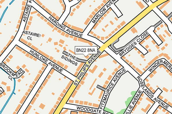 BN22 8NA map - OS OpenMap – Local (Ordnance Survey)