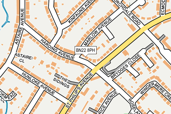 BN22 8PH map - OS OpenMap – Local (Ordnance Survey)