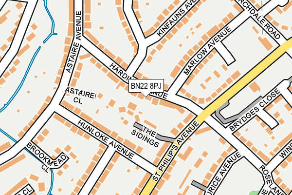 BN22 8PJ map - OS OpenMap – Local (Ordnance Survey)