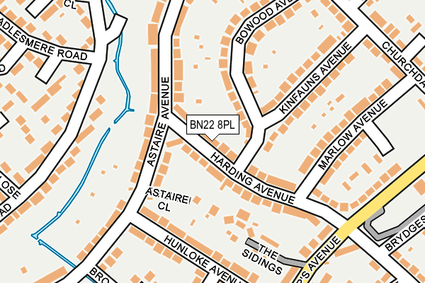 BN22 8PL map - OS OpenMap – Local (Ordnance Survey)