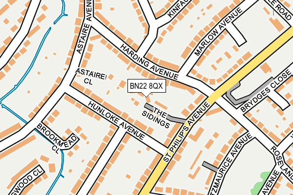 BN22 8QX map - OS OpenMap – Local (Ordnance Survey)