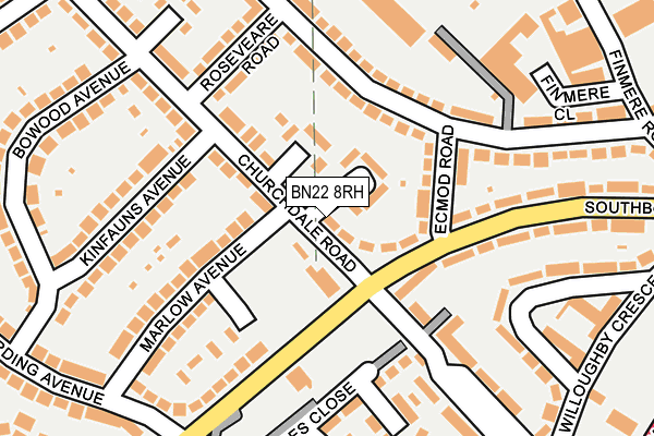 BN22 8RH map - OS OpenMap – Local (Ordnance Survey)