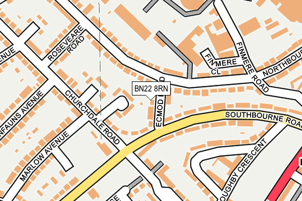 BN22 8RN map - OS OpenMap – Local (Ordnance Survey)