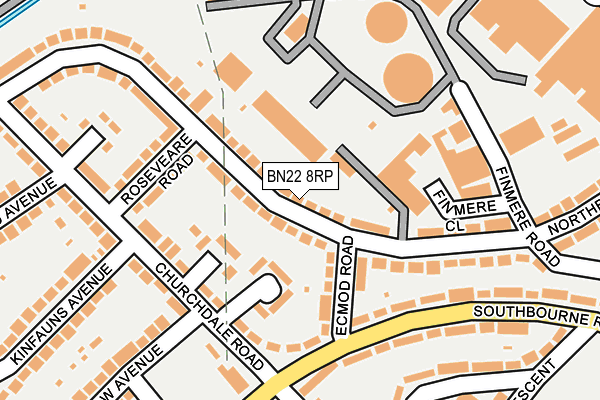 BN22 8RP map - OS OpenMap – Local (Ordnance Survey)