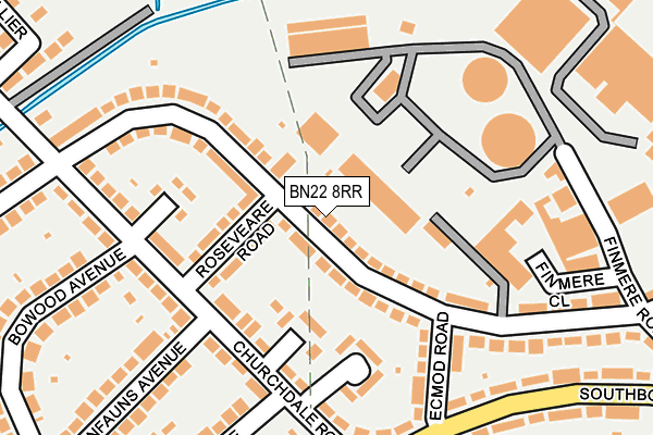 BN22 8RR map - OS OpenMap – Local (Ordnance Survey)
