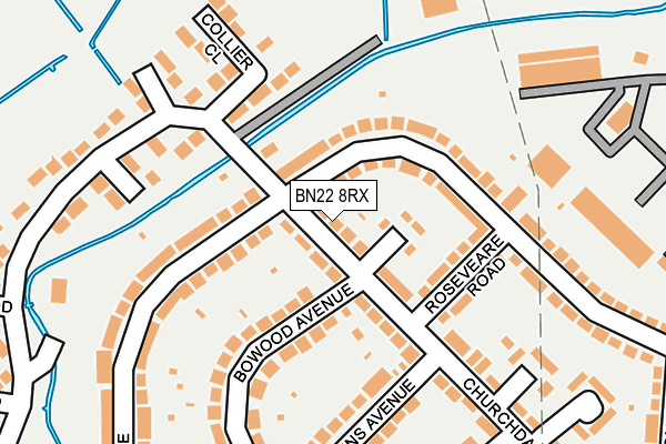 BN22 8RX map - OS OpenMap – Local (Ordnance Survey)