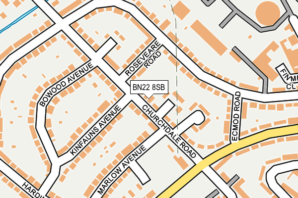 BN22 8SB map - OS OpenMap – Local (Ordnance Survey)