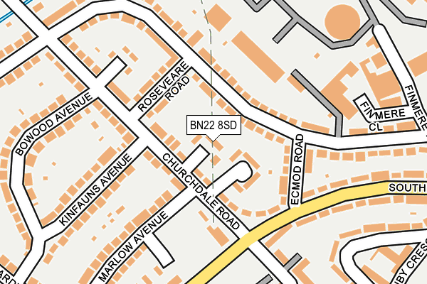 BN22 8SD map - OS OpenMap – Local (Ordnance Survey)
