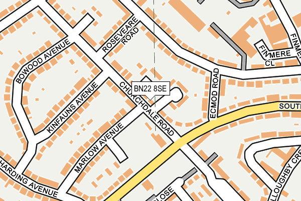 BN22 8SE map - OS OpenMap – Local (Ordnance Survey)